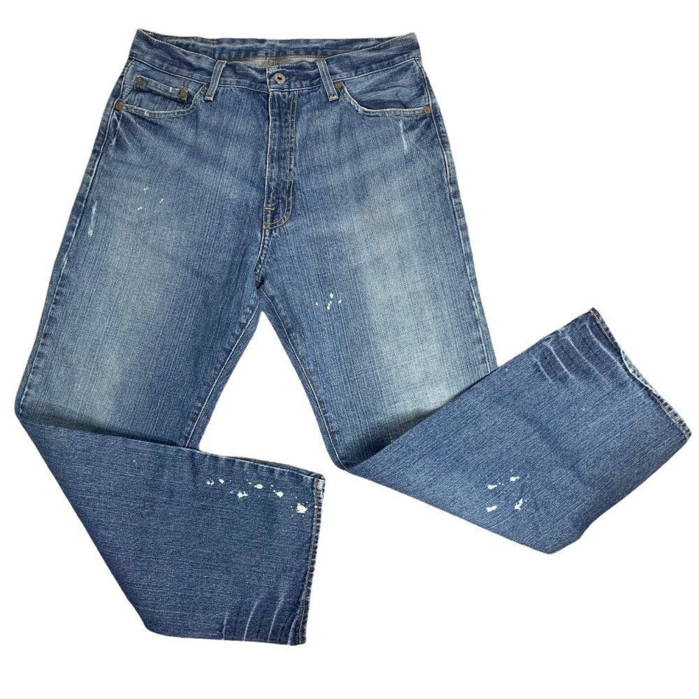 Vintage Mens Ralph Lauren Denim Jeans 33 Med Wash Hayden Bleached Straight Leg